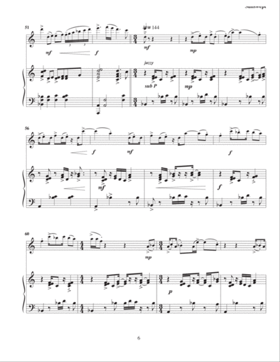 SUNSWEPT for flute and piano Flute Solo scores gallery preview page 6