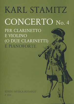 Book cover for Concerto No. 4 for Clarinet and Violin (or 2 Clarinets)