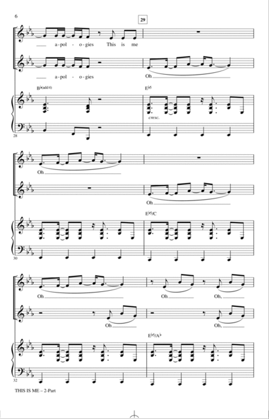 This Is Me (from The Greatest Showman) (arr. Mac Huff) 2-Part scores gallery preview page 5