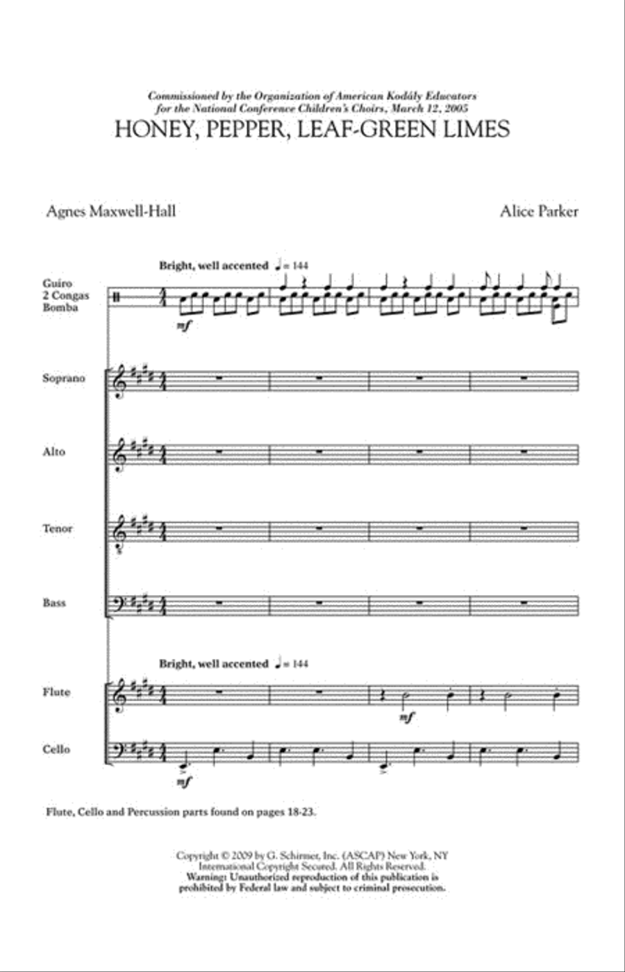 Honey, Pepper, Leaf-Green Limes 4-Part scores gallery preview page 2