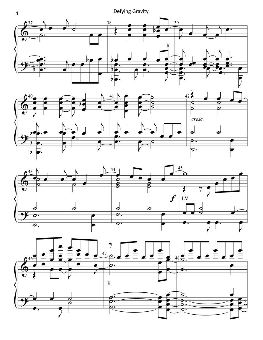 Defying Gravity Defying Gravity Handbell Choir scores gallery preview page 4