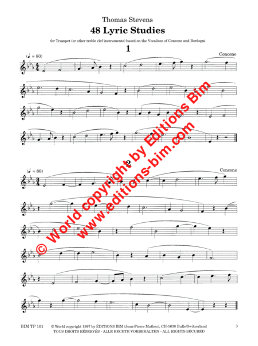 48 Lyric Studies Trumpet Solo scores gallery preview page 2