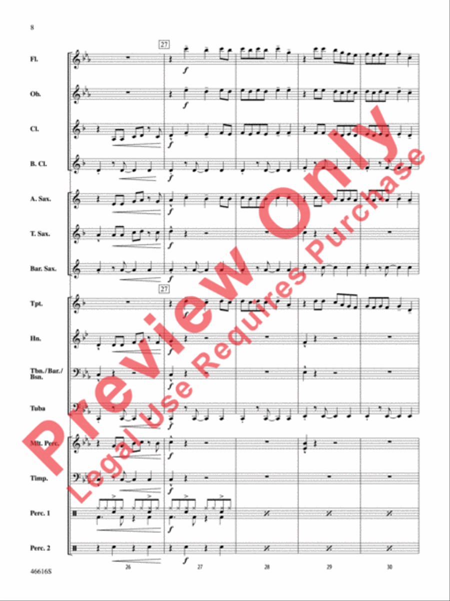 Feel It Still Feel It Still Concert Band scores gallery preview page 9
