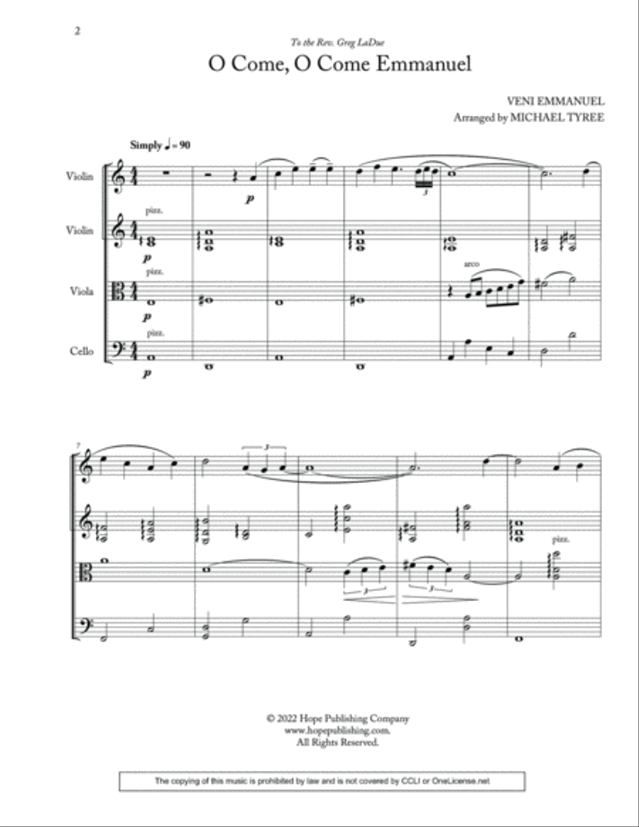 String Quartet Christmas Vol 2, A-Digital Download String Quartet scores gallery preview page 4