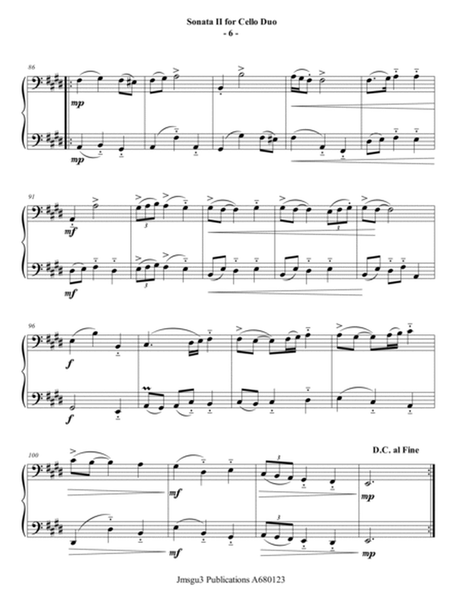 Sammartini: Sonata Op. 1 No. 2 for Cello Duo image number null