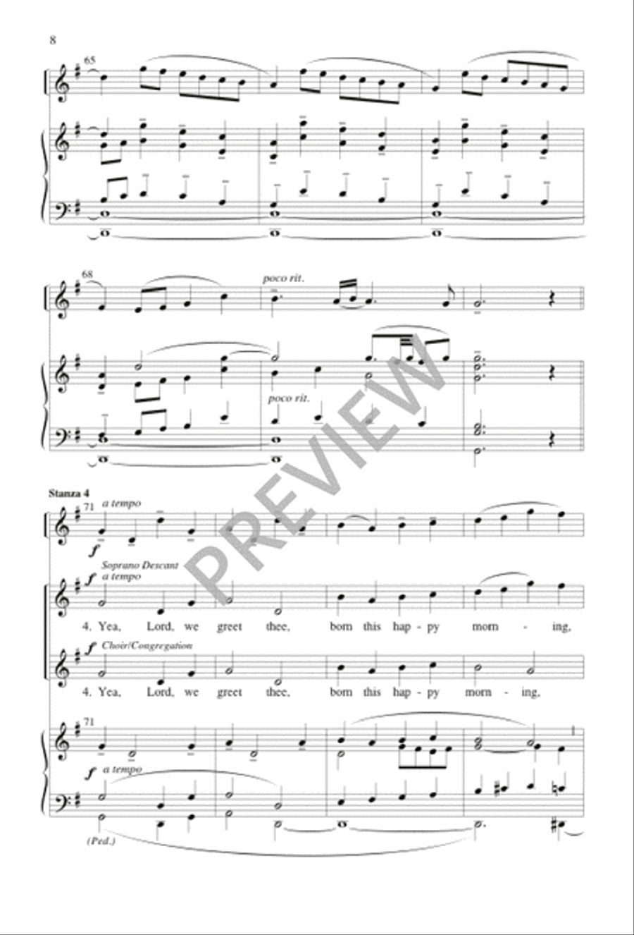 O Come, All Ye Faithful 3-Part scores gallery preview page 8
