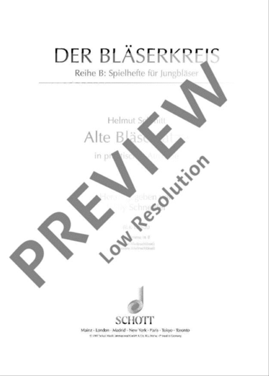 Alte Bläsersätze Baritone Horn scores gallery preview page 2