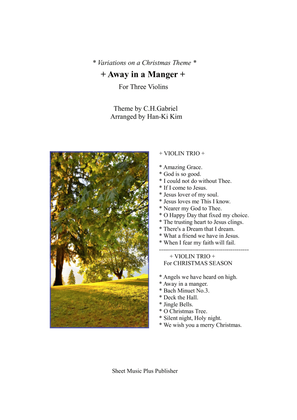 Book cover for Away in a manger(For 3 Violins, 2Vns and Va))