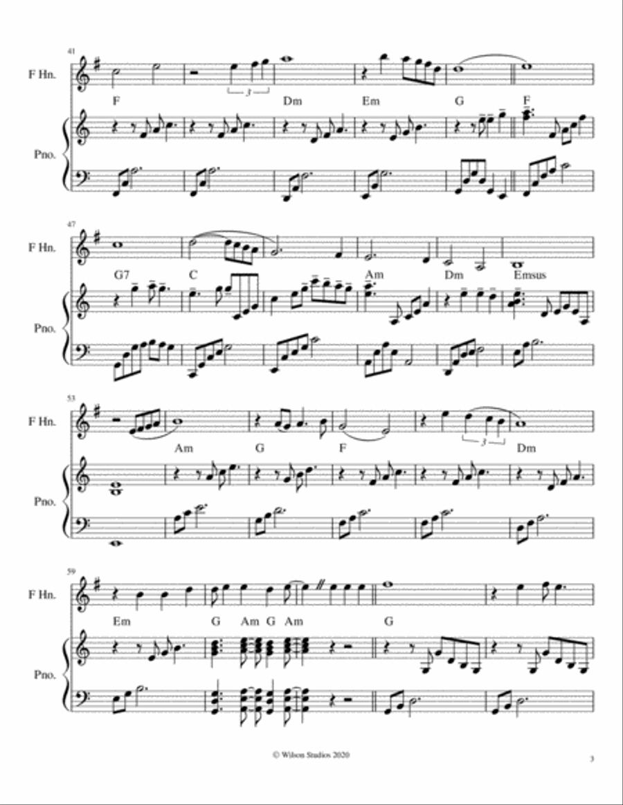 Wayfaring Stranger Horn scores gallery preview page 3