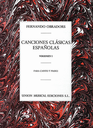 Book cover for Canciones Clasicas Espanolas - Volumen I