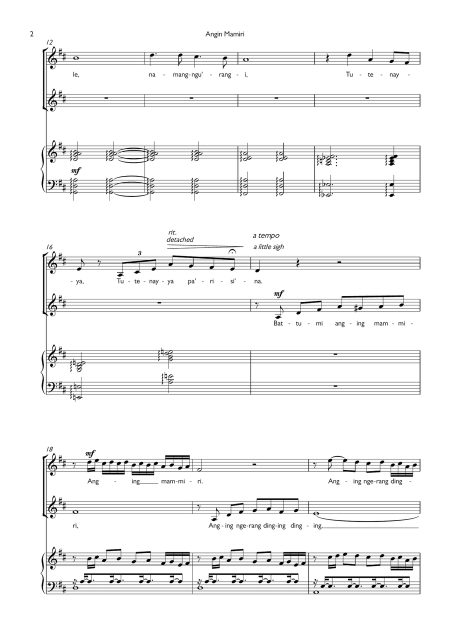 Angin Mamiri Small Ensemble scores gallery preview page 3