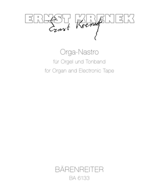 Book cover for Orga-Nastro for Organ and Tape op. 212