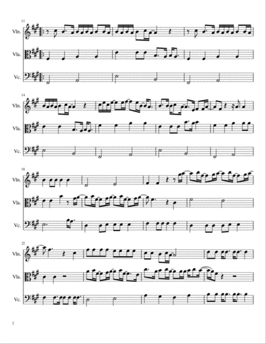 Wonderwall String Trio scores gallery preview page 2
