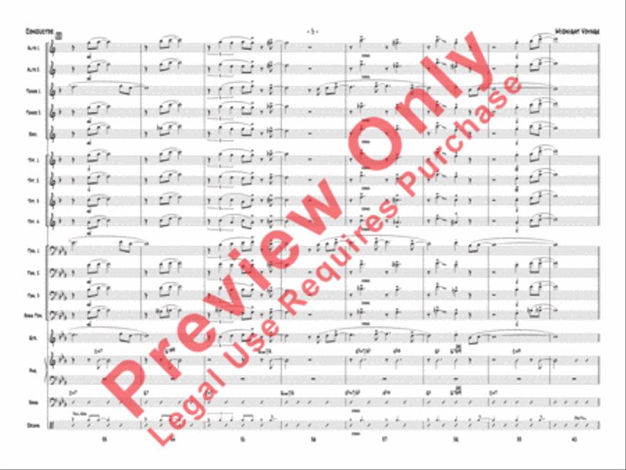 Midnight Voyage (score only) Jazz Ensemble scores gallery preview page 25
