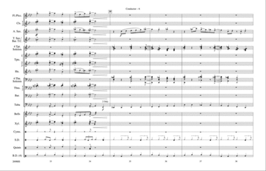 Blues in the Night: Score Marching Band scores gallery preview page 6