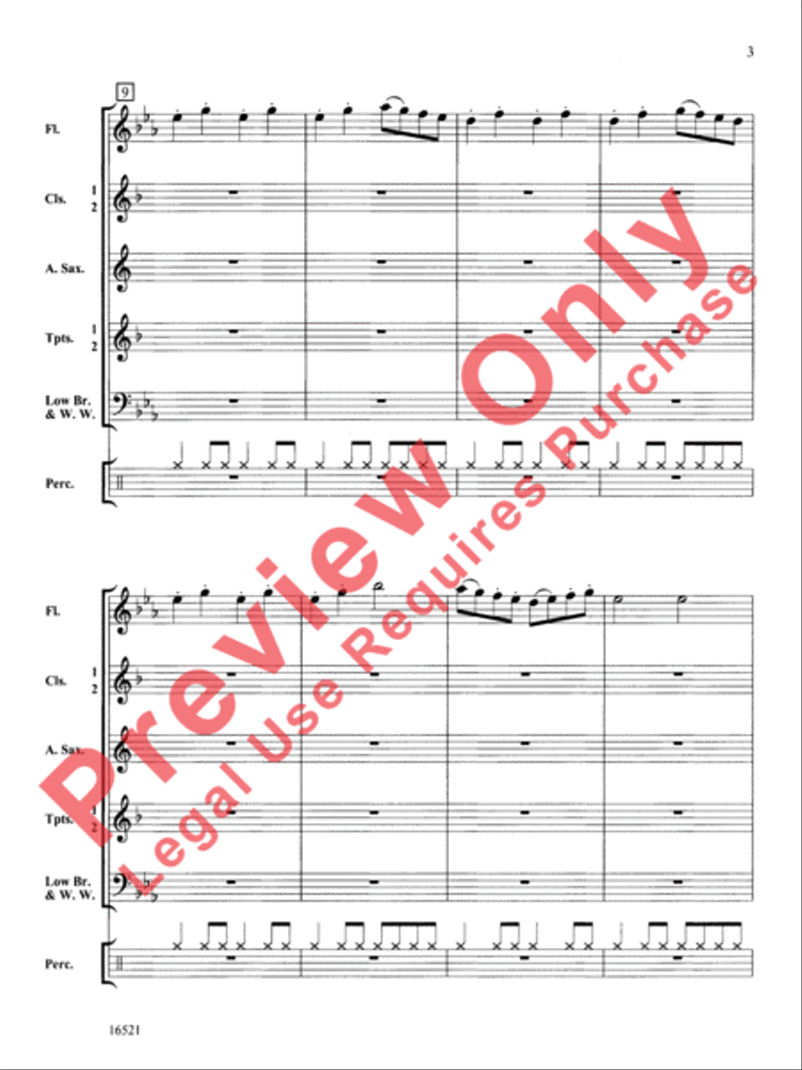 Fantasy on an Irish Clogging Tune Concert Band scores gallery preview page 4