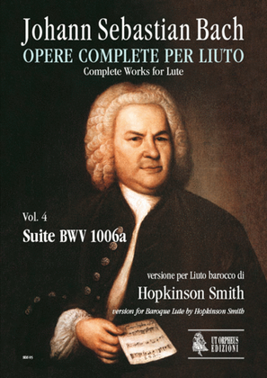 Book cover for Suite BWV 1006a for Baroque Lute