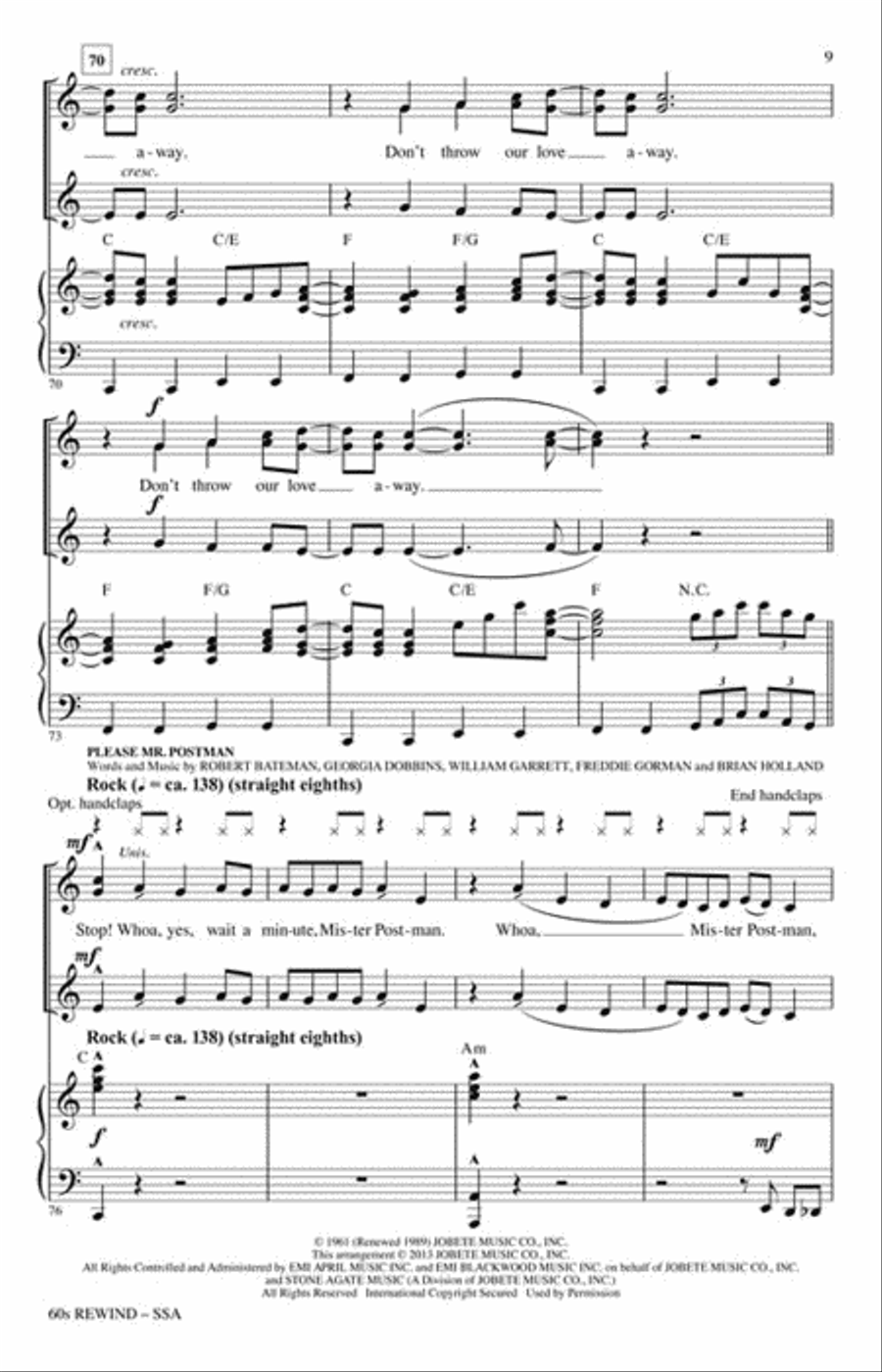 60s Rewind (Medley) Show Choir scores gallery preview page 4
