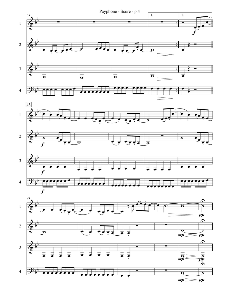 Payphone Brass Ensemble scores gallery preview page 5