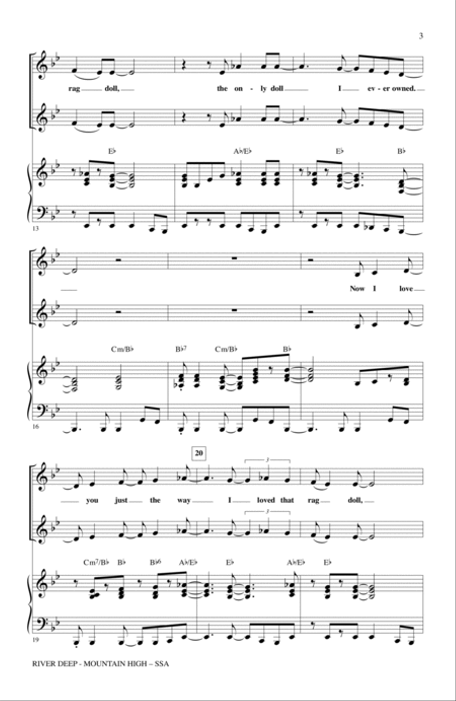 River Deep - Mountain High (arr. Kirby Shaw) SSA scores gallery preview page 2