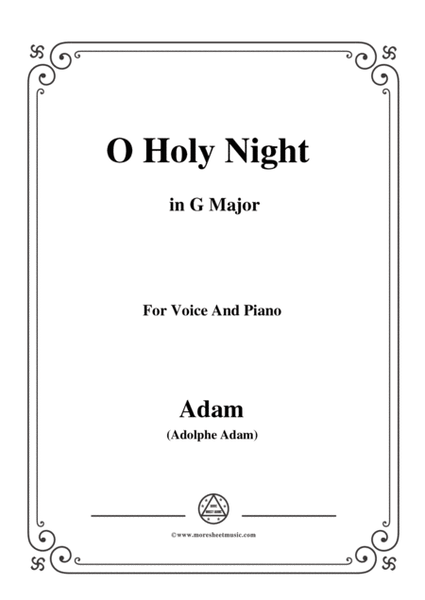 Adam-O Holy night cantique de noel in G Major, for Voice and Piano image number null
