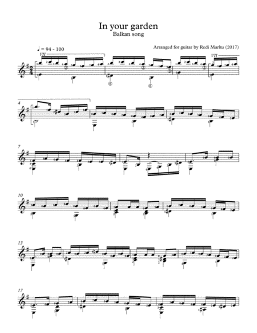 In your garden In your garden Acoustic Guitar scores gallery preview page 1