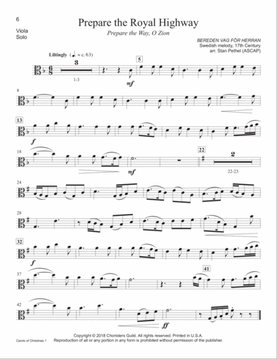Carols of Christmas, Set 1 - Viola Piano Accompaniment scores gallery preview page 4