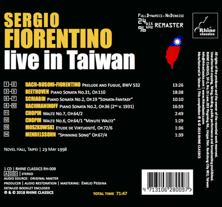 Sergio Fiorentino: Live in Taiwan, 1998