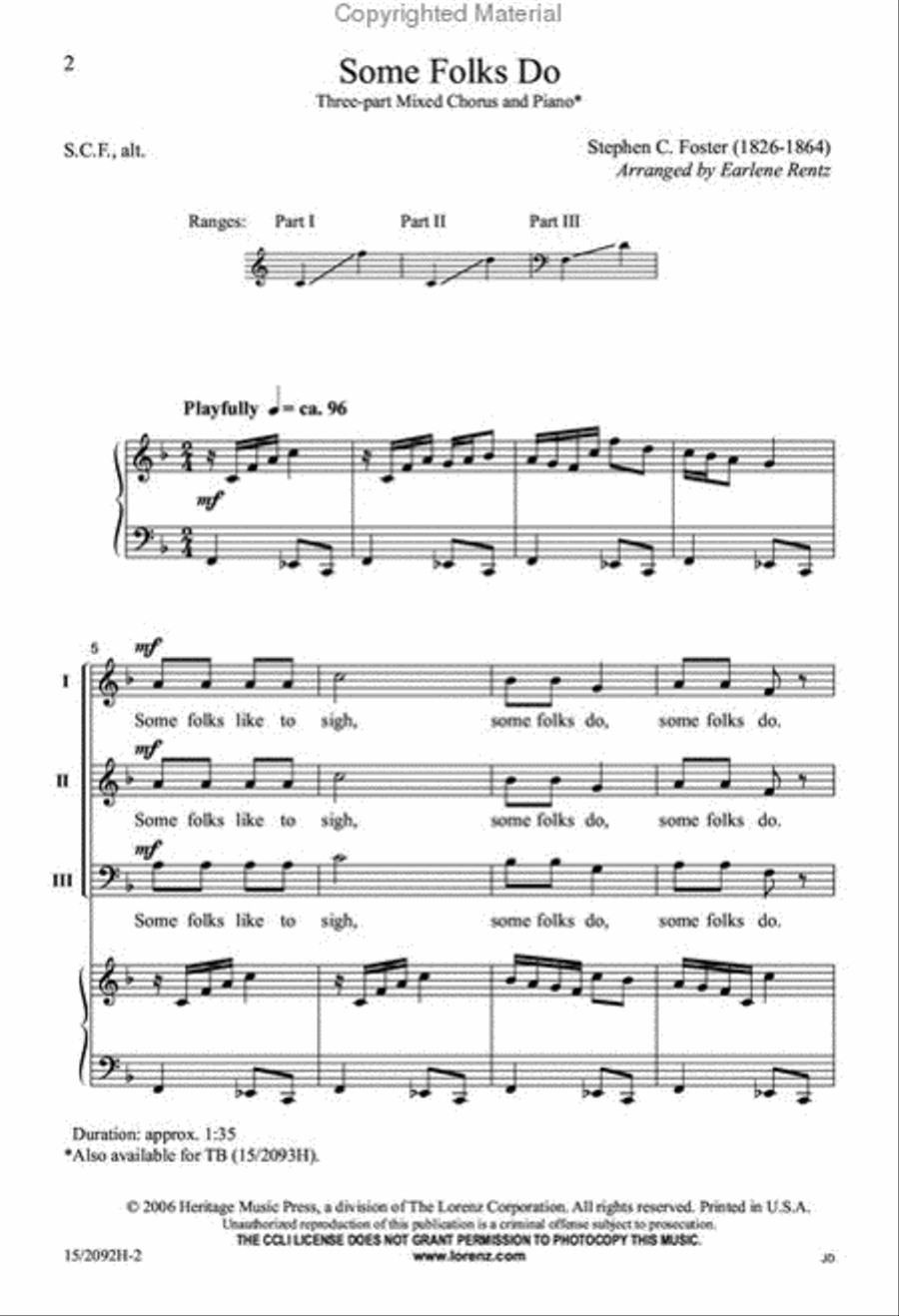 Some Folks Do 3-Part scores gallery preview page 3