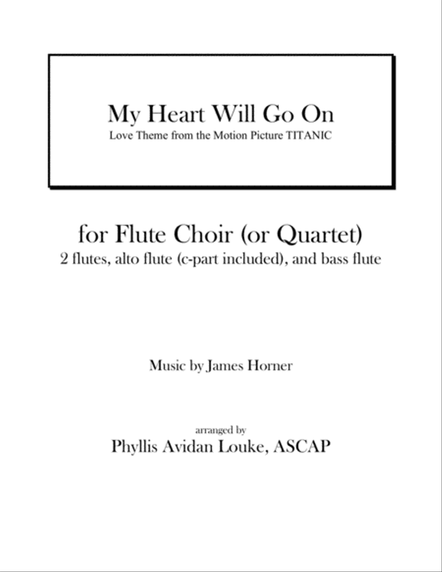 My Heart Will Go On (Love Theme from Titanic) Woodwind Ensemble scores gallery preview page 1