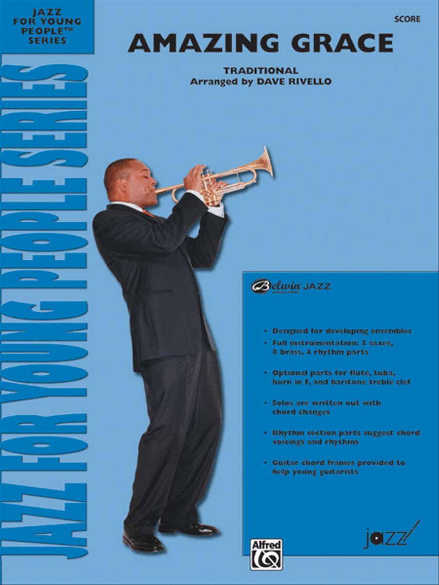 Amazing Grace (Score only) Jazz Ensemble scores gallery preview page 1