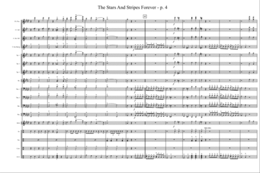 Stars and Stripes Forever Marching Band scores gallery preview page 5