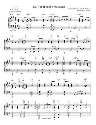 Go, Tell It on the Mountain - gospel arr. for solo piano