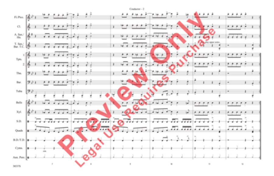 Finale (Don't Feed the Plants) Marching Band scores gallery preview page 3