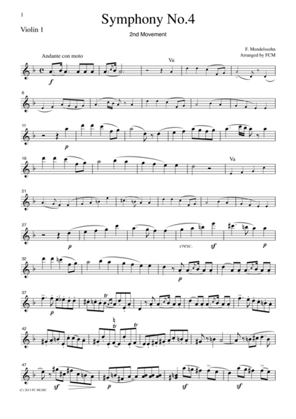 Mendelssohn Symphony No.4 2nd mvt.