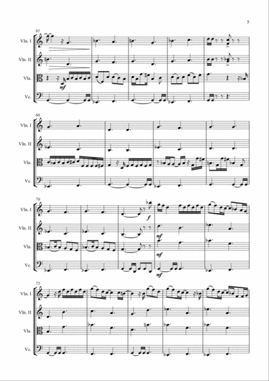 Kiss From A Rose String Quartet scores gallery preview page 5