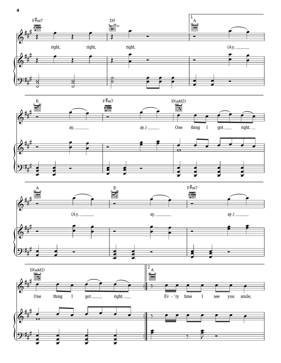 The One Thing The One Thing Acoustic Guitar scores gallery preview page 4