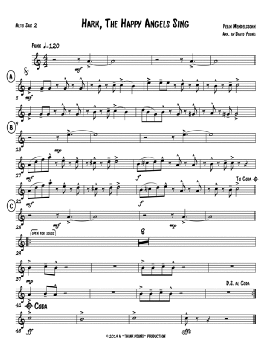 Hark, The Happy Angels Sing Jazz Ensemble scores gallery preview page 2