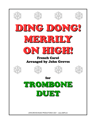 Ding Dong! Merrily on High! - Trombone Duet