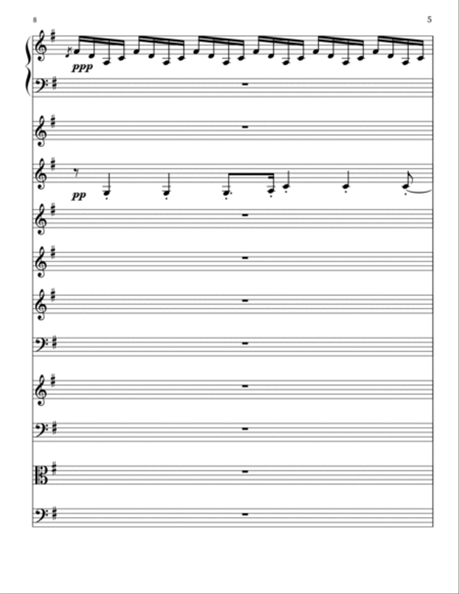 Concerto for Pianoforte and Orchestra no. 4 ''Afrika'' in G minor, op. 25 - III. Allegretto Moderato Clarinet scores gallery preview page 5