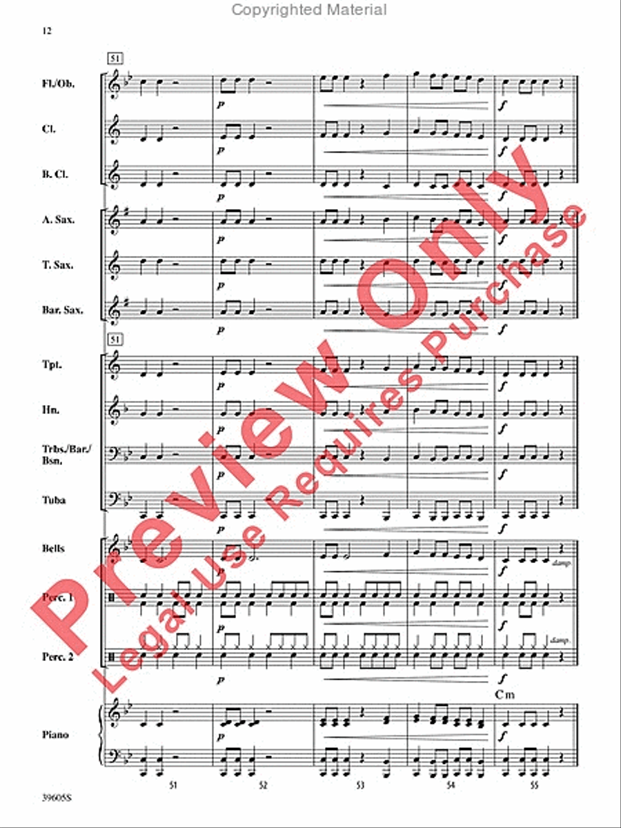 Atomic Clock Concert Band scores gallery preview page 13