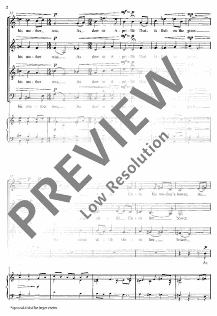 I sing of a maiden 4-Part scores gallery preview page 7