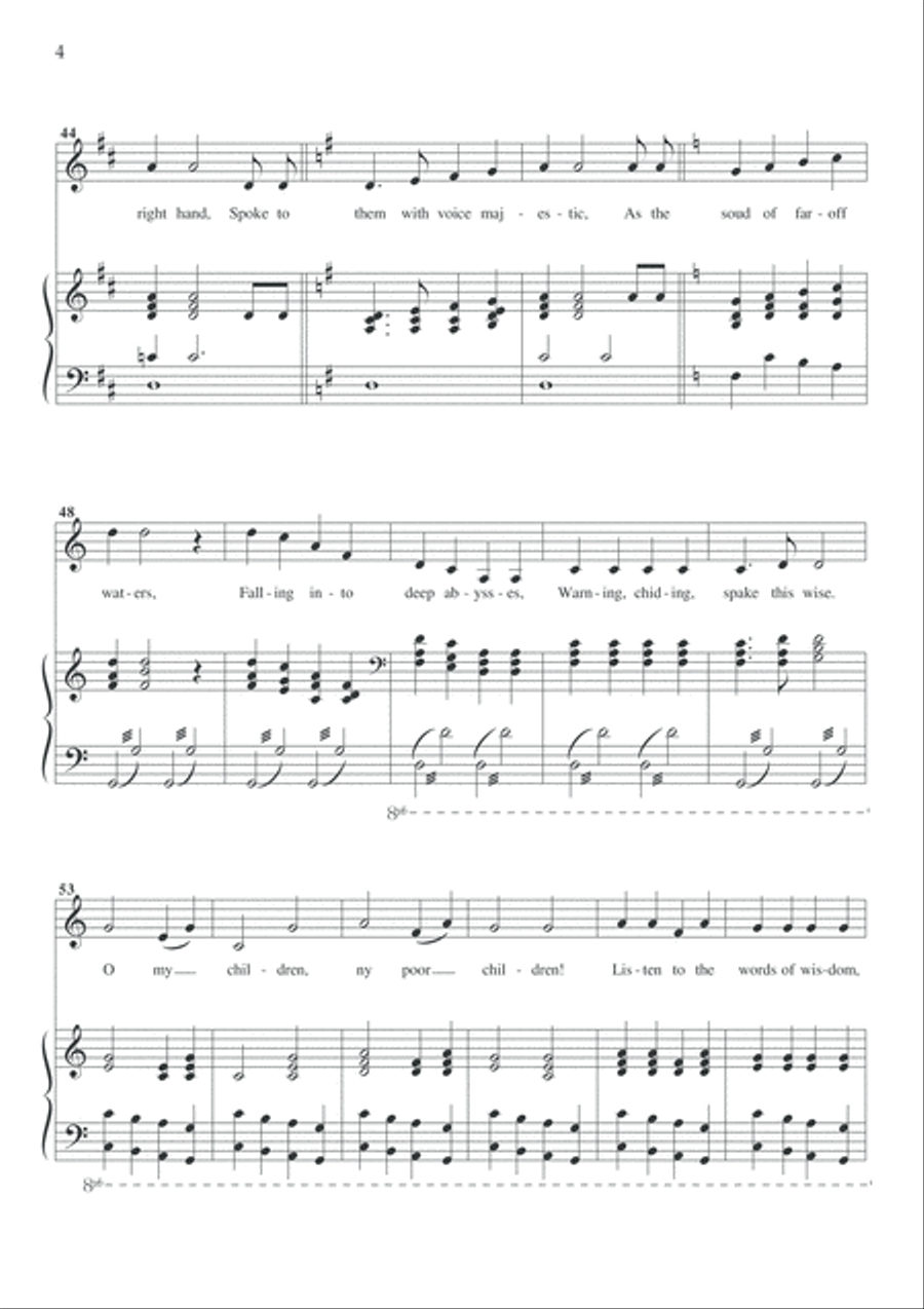 The Peace Pipe - A new musical setting of The Song Of Hiawatha Voice scores gallery preview page 5