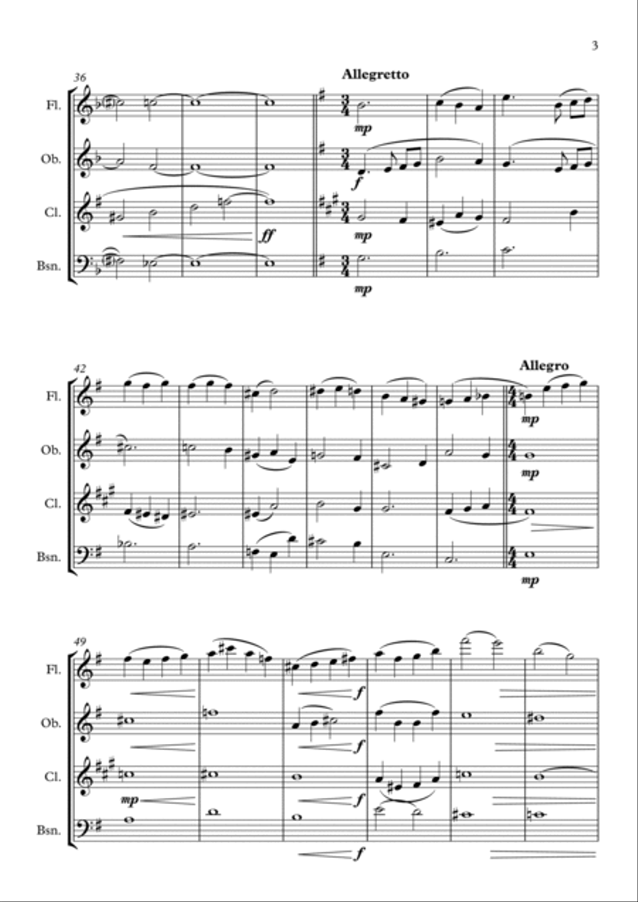 Oddball - Wind Quartet Woodwind Quartet scores gallery preview page 3