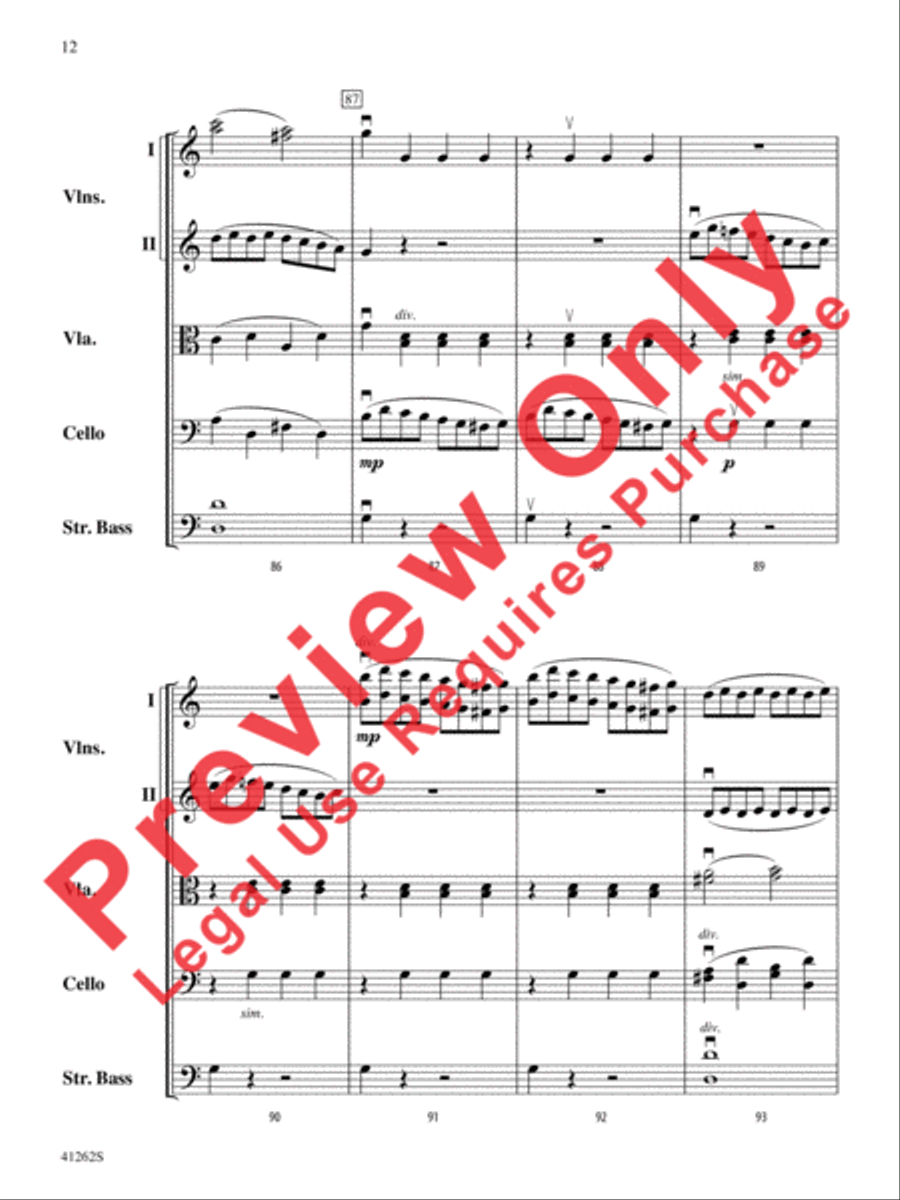 Cosi Fan Tutte Cosi Fan Tutte String Orchestra scores gallery preview page 13