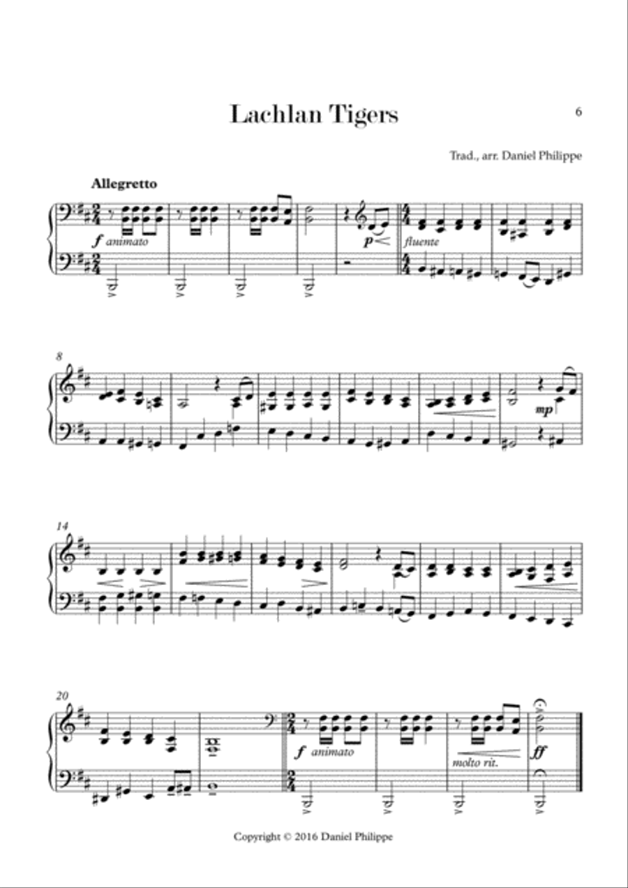 Seven Australian Folk Songs Piano Solo scores gallery preview page 6