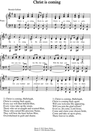Christ is coming. A new hymn!