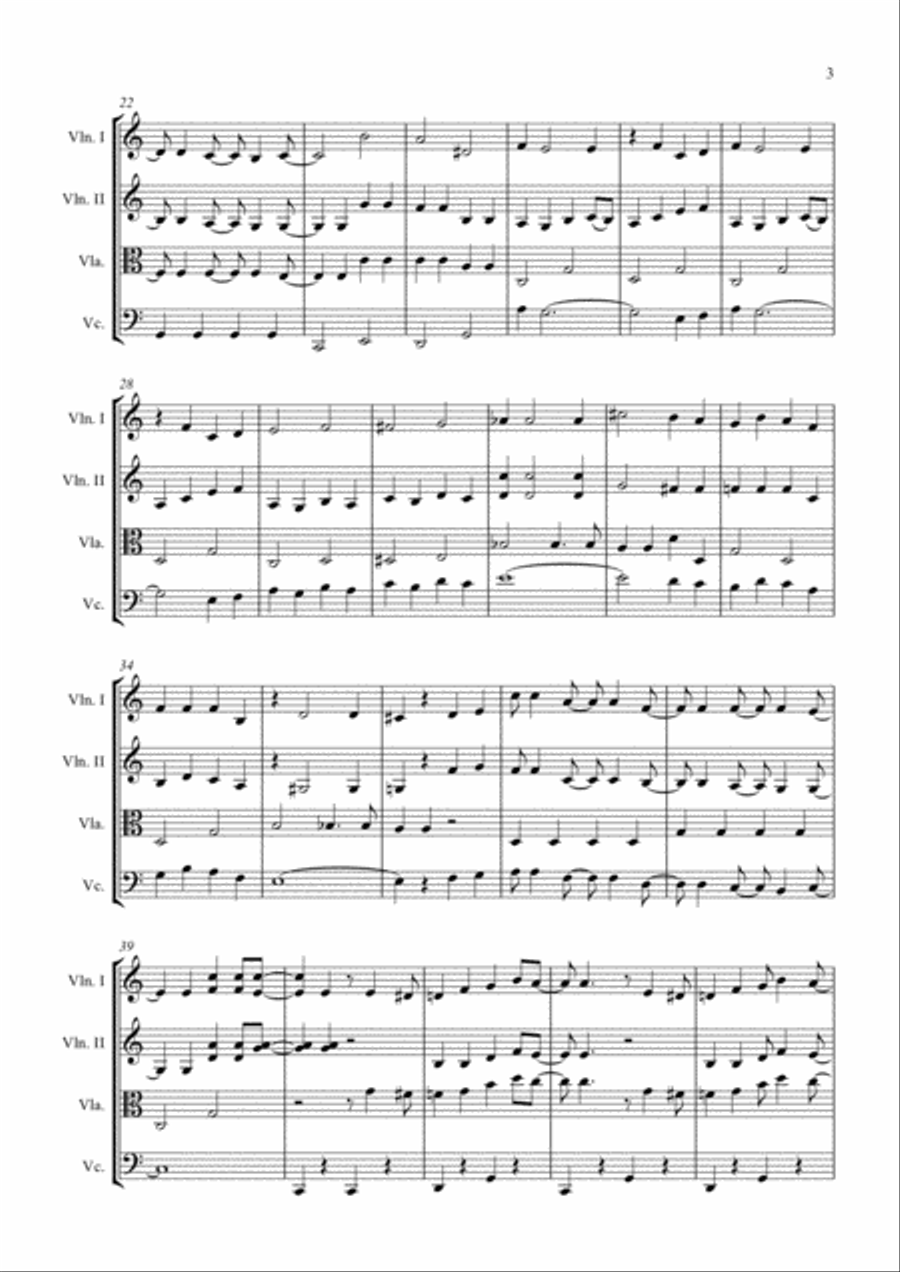 Cheek To Cheek String Quartet scores gallery preview page 3