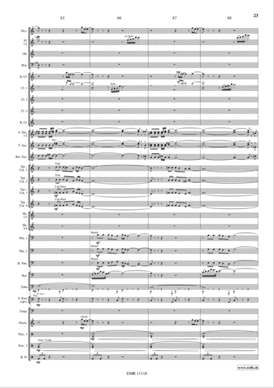 3 Moments Of Happiness Concert Band scores gallery preview page 24