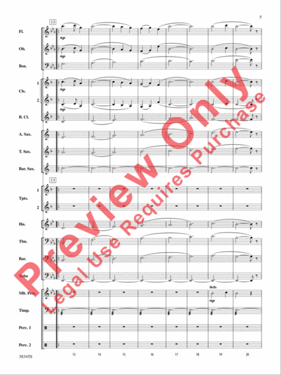 Grand Canyon Suite, Themes from Concert Band scores gallery preview page 6